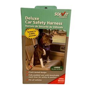 Solvit Products Deluxe Car Safety Harness Blue Large/45-85Lbs Harnesses 62406